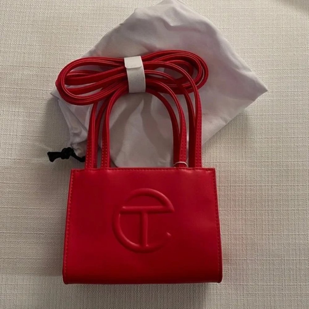Authentic Telfar Small Red Shopping Bag